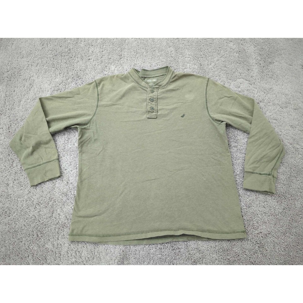 Urban Pipeline Henley Shirt Mens XL Long Sleeve 100%‎ Cotton Contrast Stitch